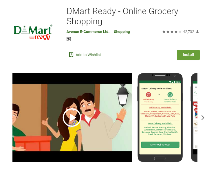 DMart Ready Online Grocery Apps
