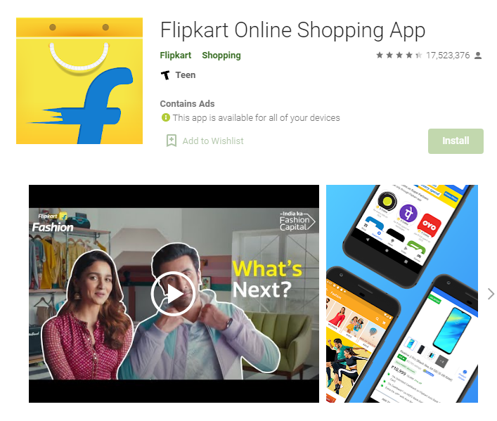 Flipkart Supermart Online Grocery Apps