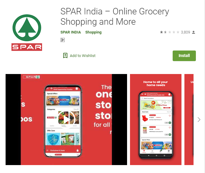 Spar India Online Grocery Apps