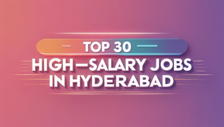 Top 30 High Salary Jobs in Hyderabad